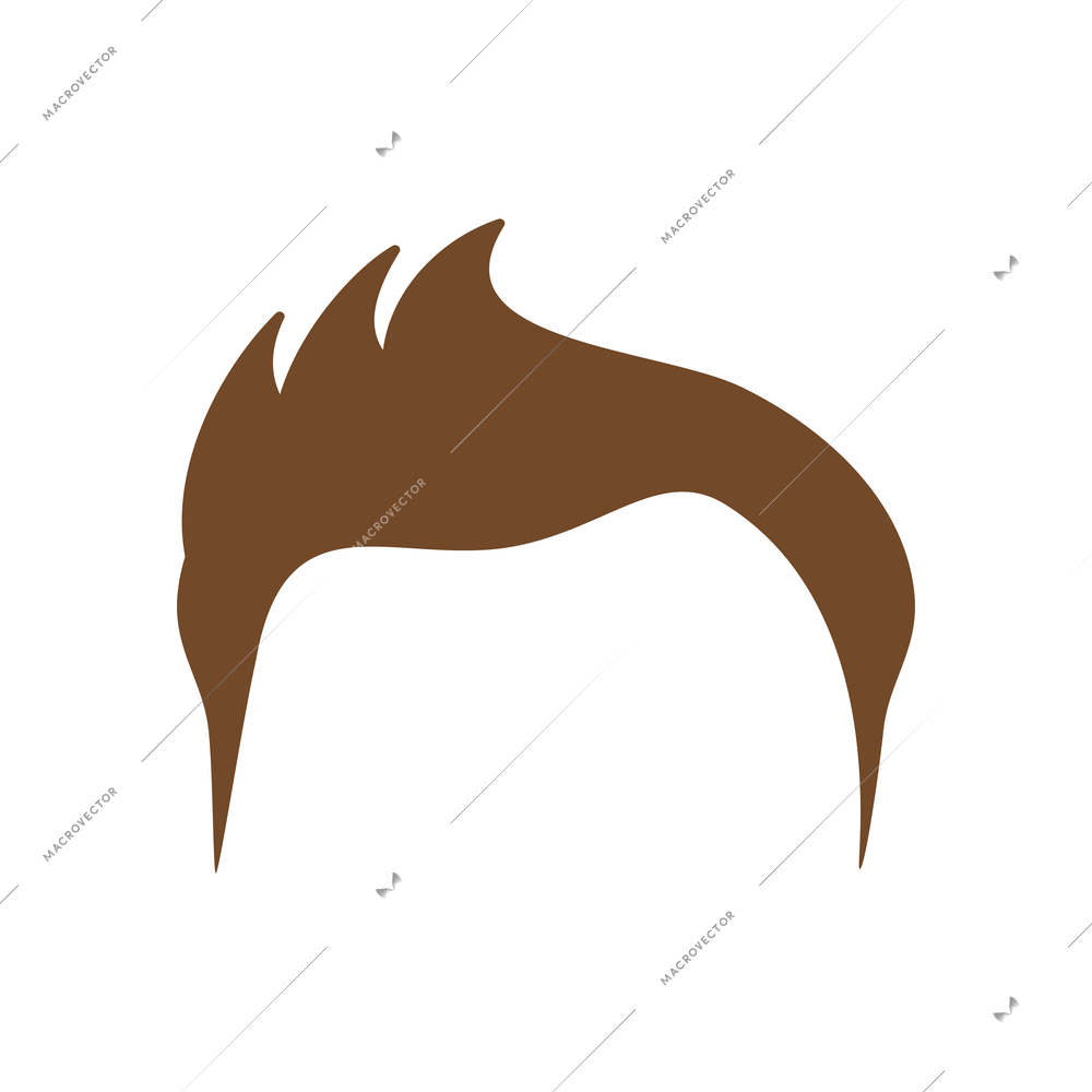 Trendy haircut for hipster character flat icon vector illustration