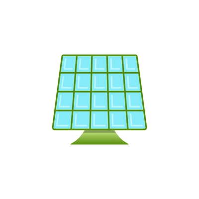 Solar panel color flat icon vector illustration