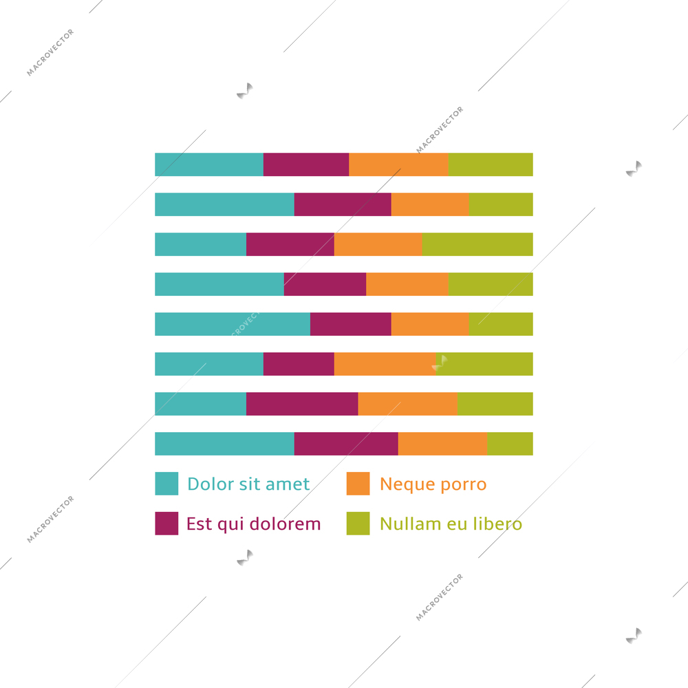 Flat business infographic element for finance marketing or strategy report vector illustration
