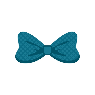 Flat icon with elegant blue bow tie vector illustration