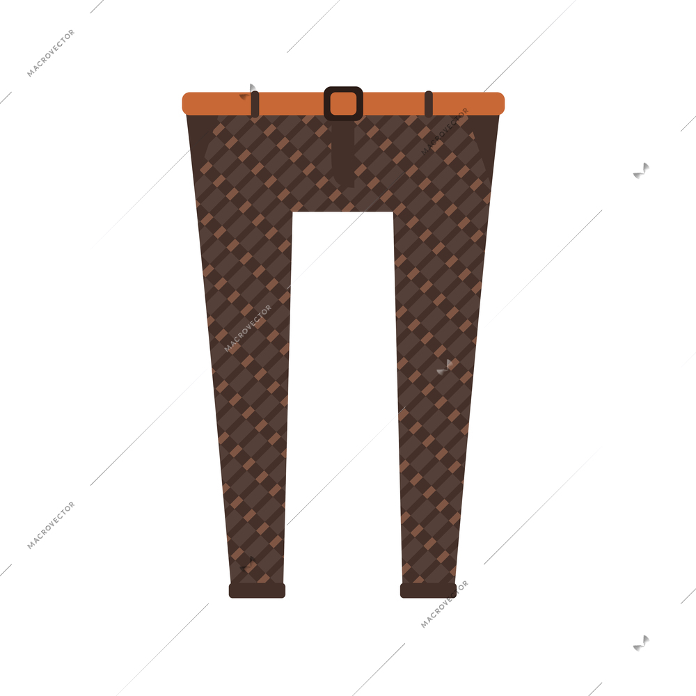 Flat icon with hipster skinny trousers vector illustration