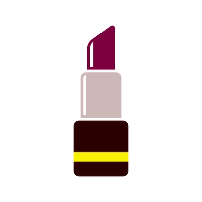 Package with lipstick flat icon vector illustration