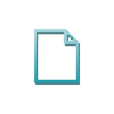 File document folder flat pixel icon vector illustration