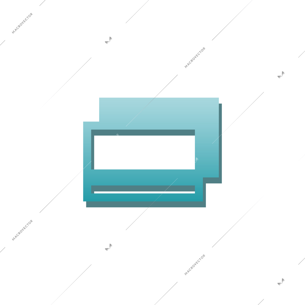 Pixel computer or mobile app icon flat vector illustration