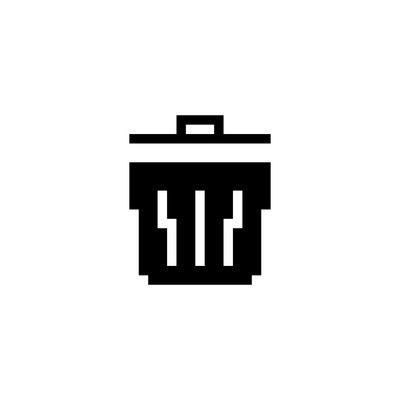 Trash bin pixel icon flat vector illustration