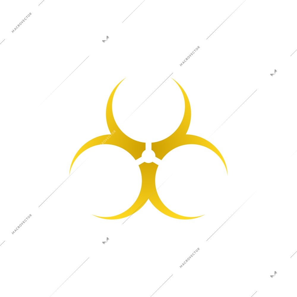 Flat icon with biohazard symbol caution sign vector illustration
