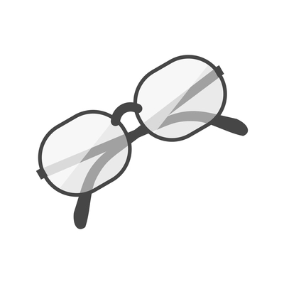 Flat icon with glasses on white background vector illustration