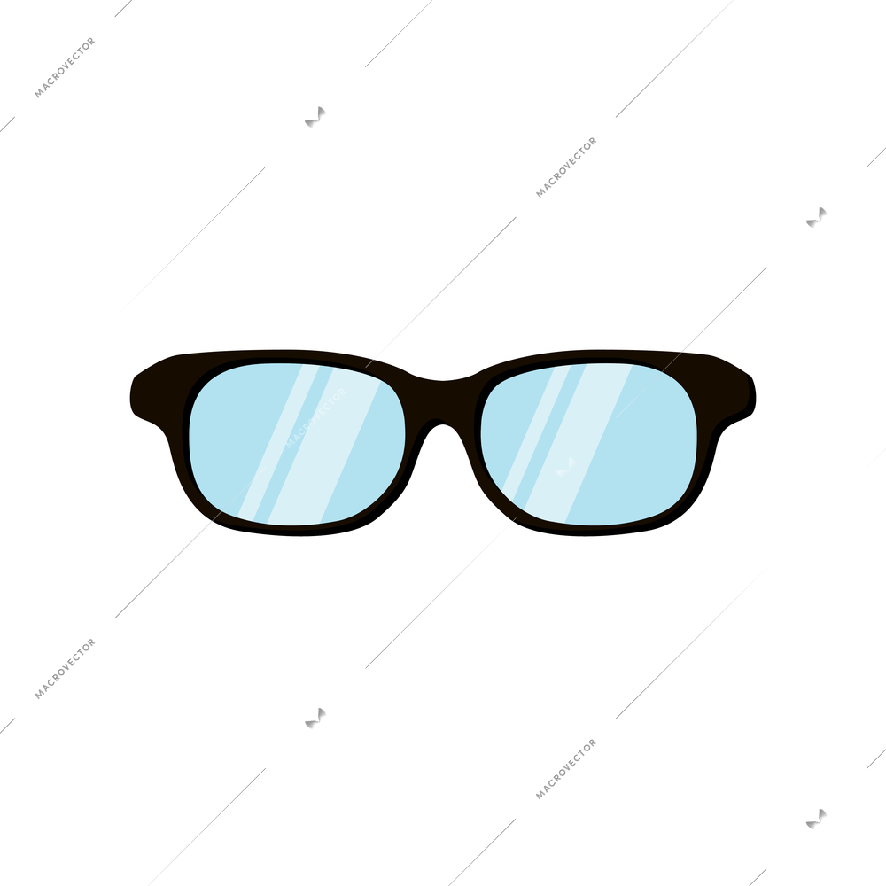 Flat icon with trendy hipster glasses vector illustration