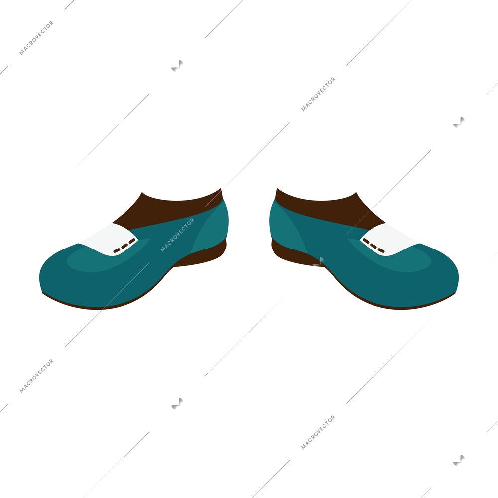 Flat icon with pair of summer female shoes isolated vector illustration