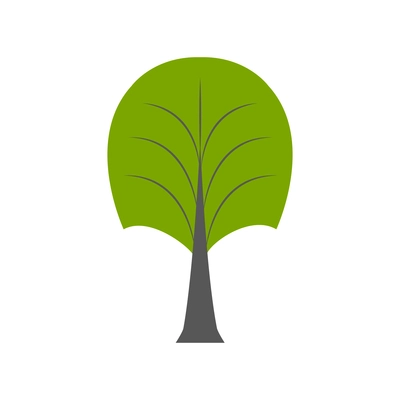 Flat icon with green forest tree vector illustration