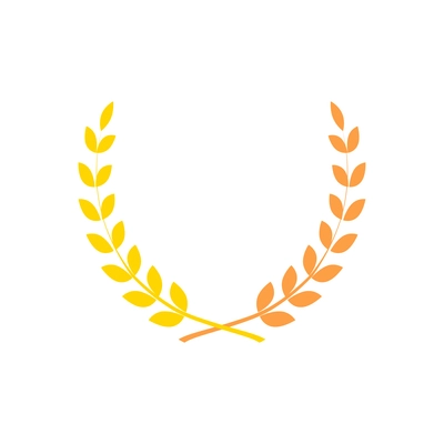 Laurel wreath flat icon vector illustration