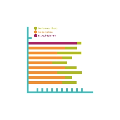 Business marketing infographic element with colorful line chart flat vector illustration