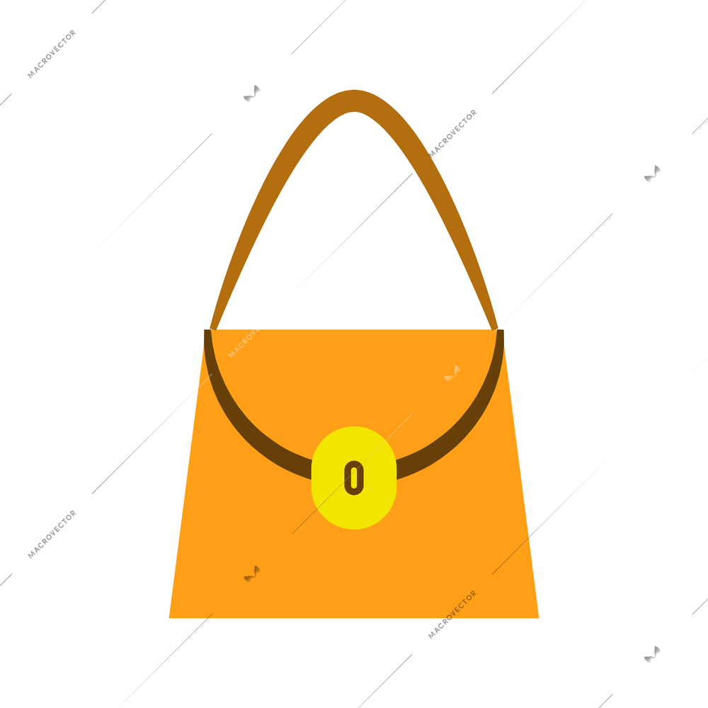 Flat icon with small color handbag for women vector illustration