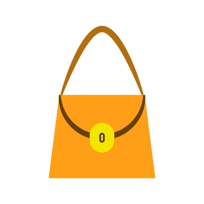 Flat icon with small color handbag for women vector illustration