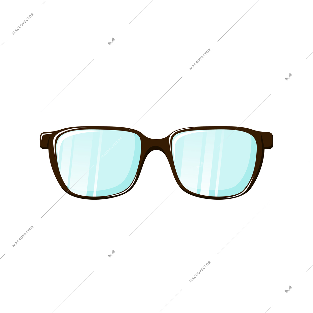 Flat icon with trendy hipster glasses vector illustration
