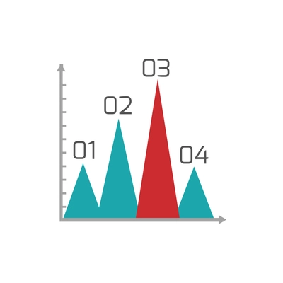 Infographic element with flat chart business data vector illustration