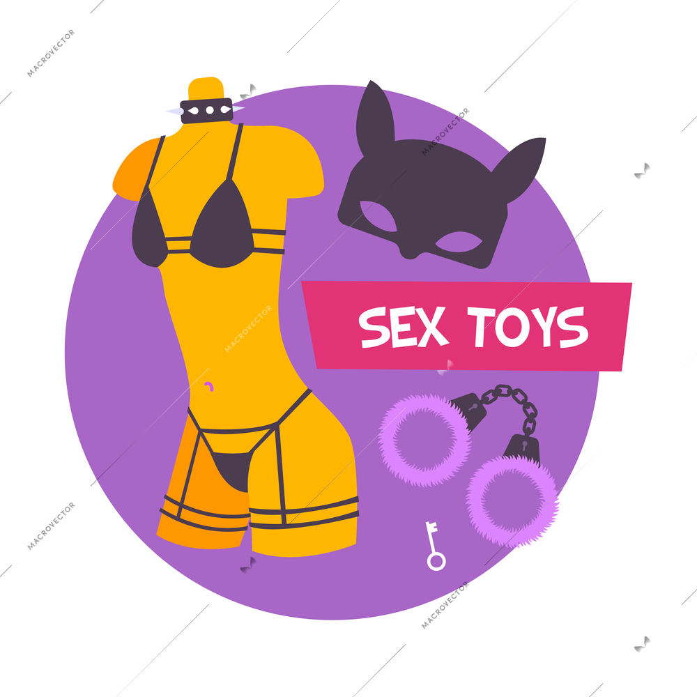 Sex Shop Composition Images Sexy Clothes Vector Illustration 76825 |  Macrovector