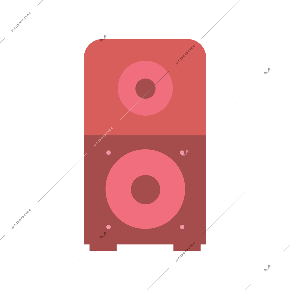 Singer star flat composition with isolated image of loudspeaker vector illustration