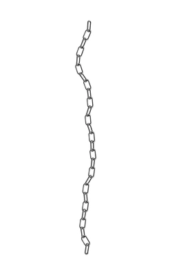 Metal rusty chain realistic composition with isolated images of hanging chain vector illustration