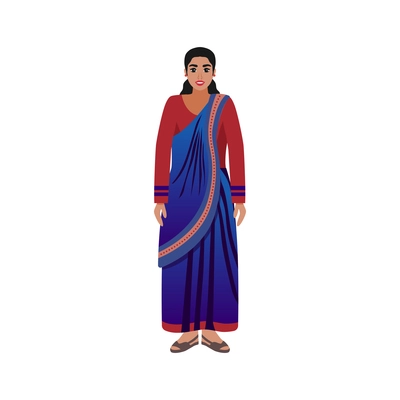 Sri lanka tourism travel composition with isolated human character of sri lankian woman in traditional clothes vector illustration