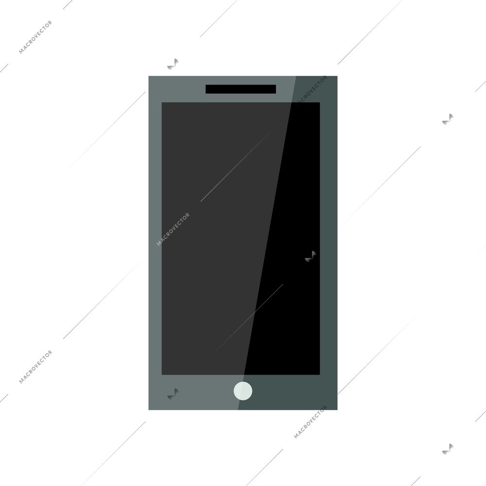 Top view on office workplace composition with isolated image of smartphone on blank background vector illustration