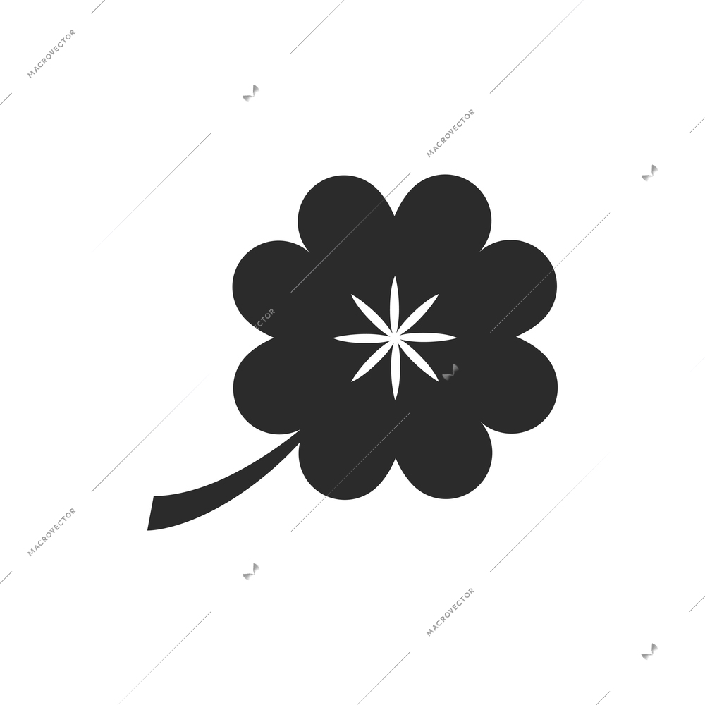 Casino icons composition with isolated monochrome flat image of glory leaf vector illustration