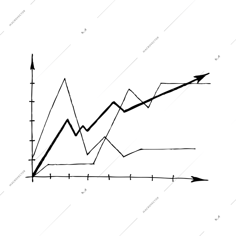 Doodle diagrams composition with monochrome chalk board hand drawn style web chart isolated vector illustration