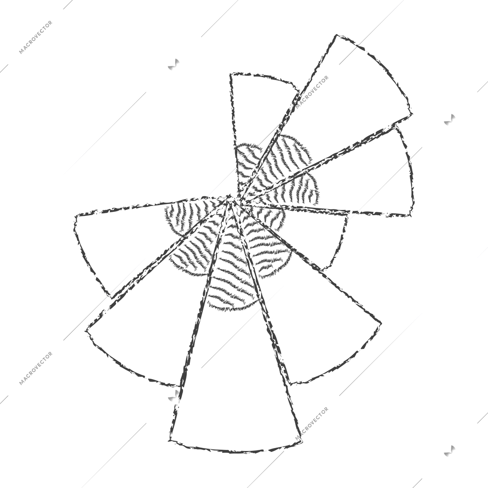 Hand drawn chalk diagrams composition with monochrome image of graph chart vector illustration