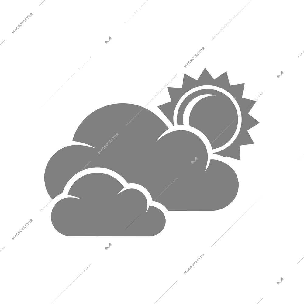 Weather icons composition with isolated monochrome pictogram on blank background vector illustration