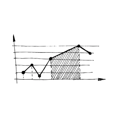 Doodle diagrams composition with monochrome chalk board hand drawn style web chart isolated vector illustration