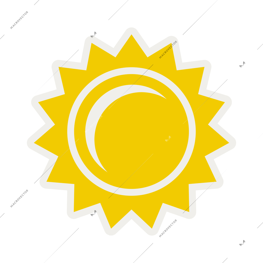 Growth composition with isolated icon of bright sun on blank background vector illustration