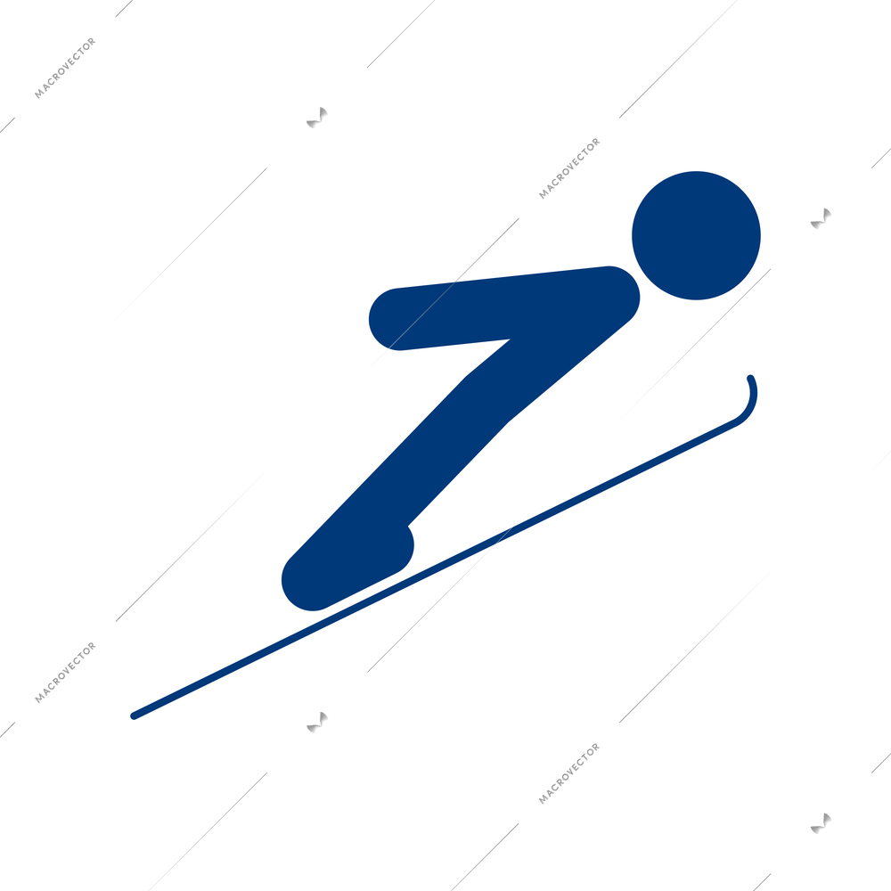 Winter sport icons composition with figure of athlete with sports equipment sign vector illustration