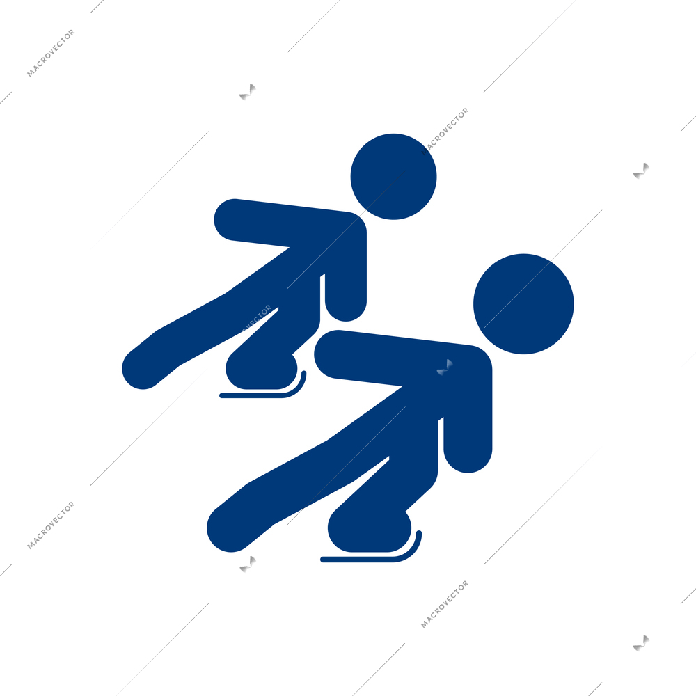 Winter sport icons composition with figures of athletes with sports equipment sign vector illustration