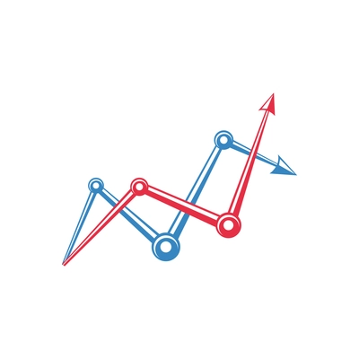 Business graph elements composition with infographic arrows of fade and growth vector illustration