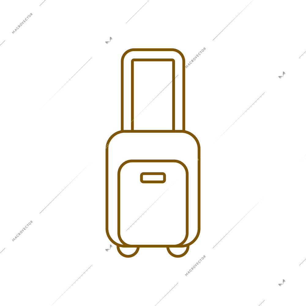 Generic travel composition with contour travel icon on blank background vector illustration