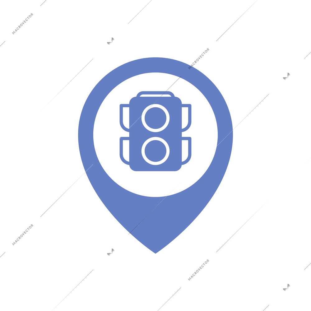 Location icon composition with isolated colorful contour sign with pictogram inside vector illustration