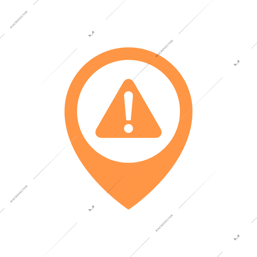 Location icon composition with isolated colorful contour sign with pictogram inside vector illustration