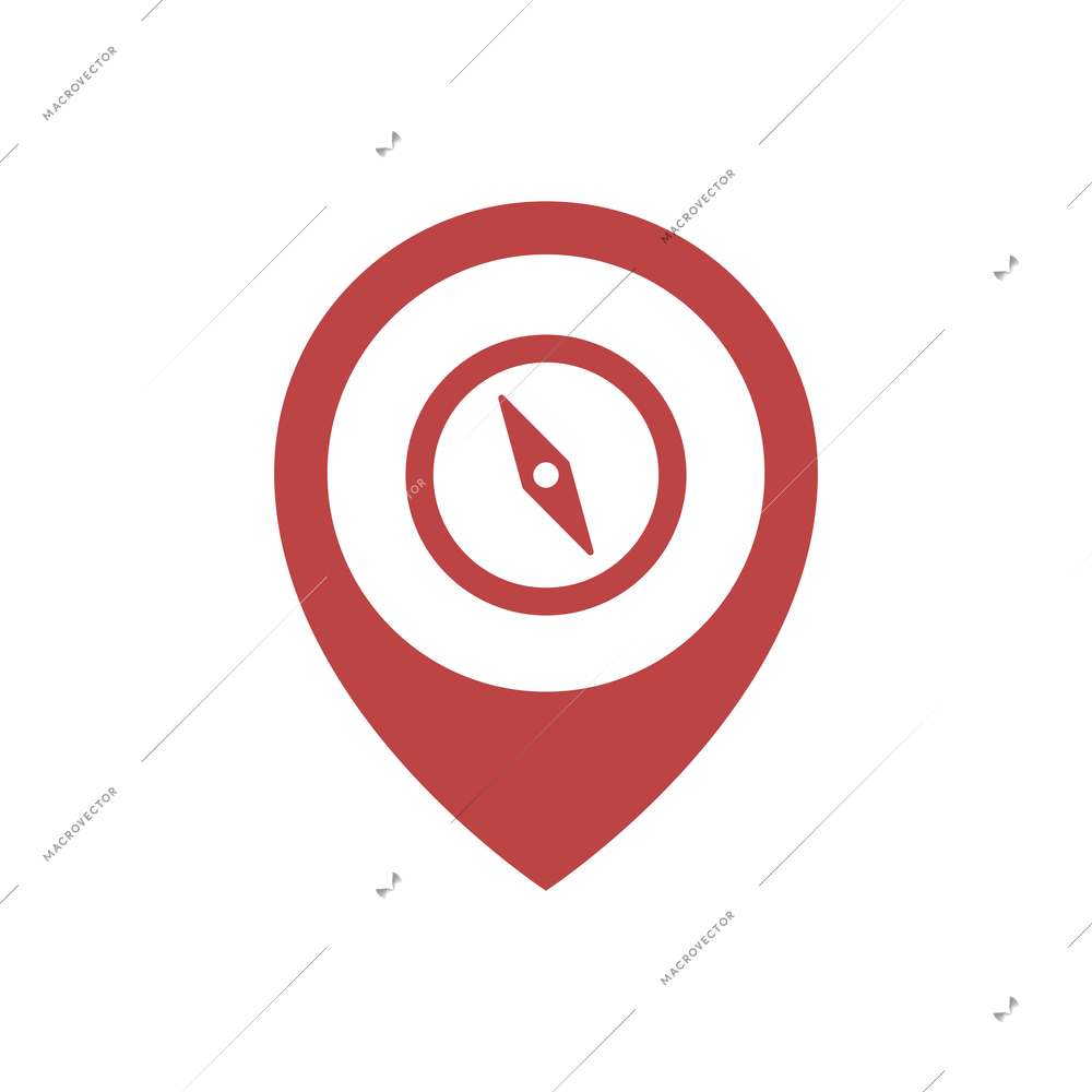 Location icon composition with isolated colorful contour sign with pictogram inside vector illustration