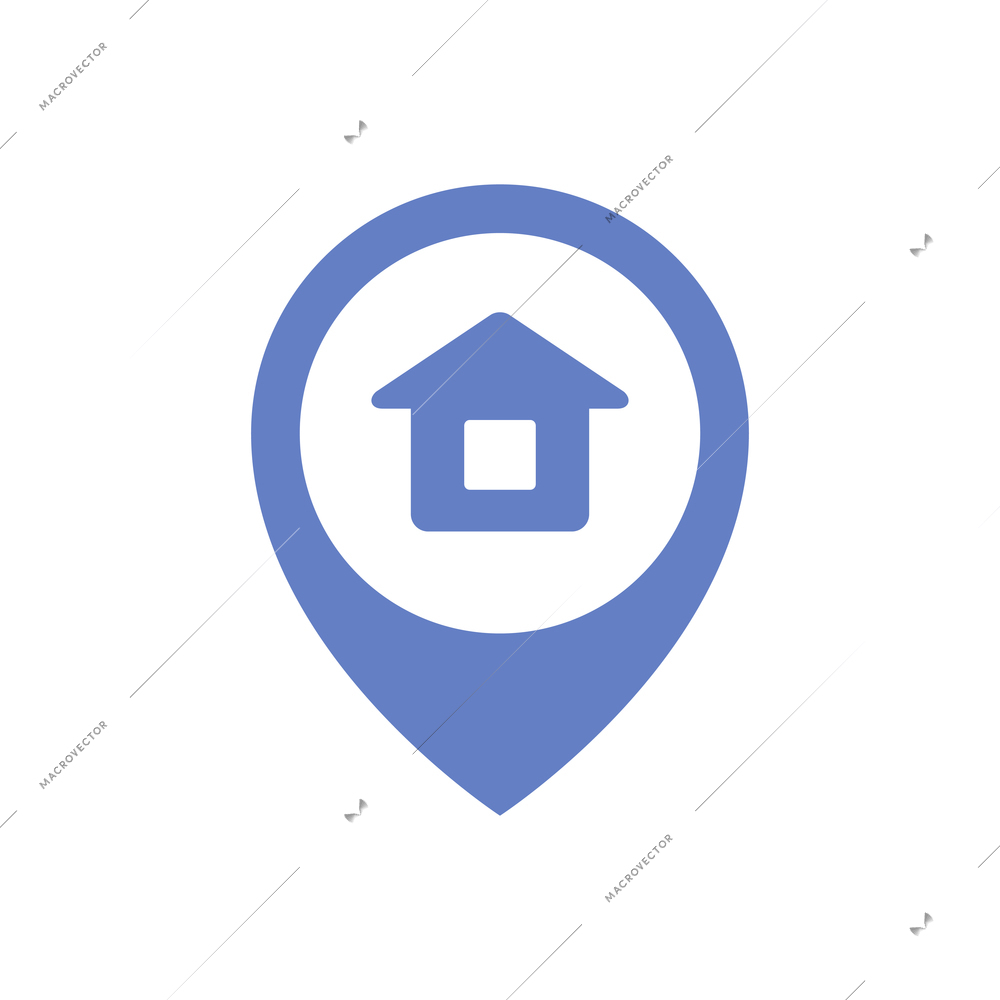 Location icon composition with isolated colorful contour sign with pictogram inside vector illustration