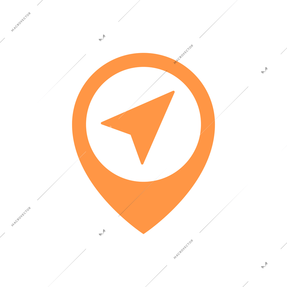 Location icon composition with isolated colorful contour sign with pictogram inside vector illustration
