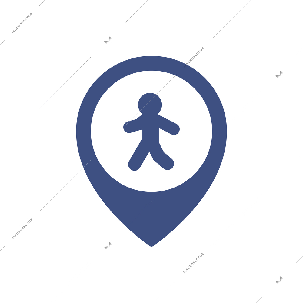 Location icon composition with isolated colorful contour sign with pictogram inside vector illustration