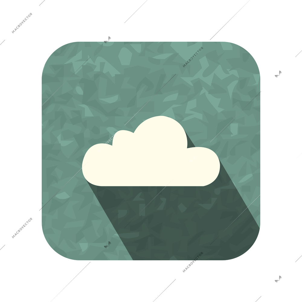 Media icons composition with contour social media icon of cloud on square grunge button background vector illustration