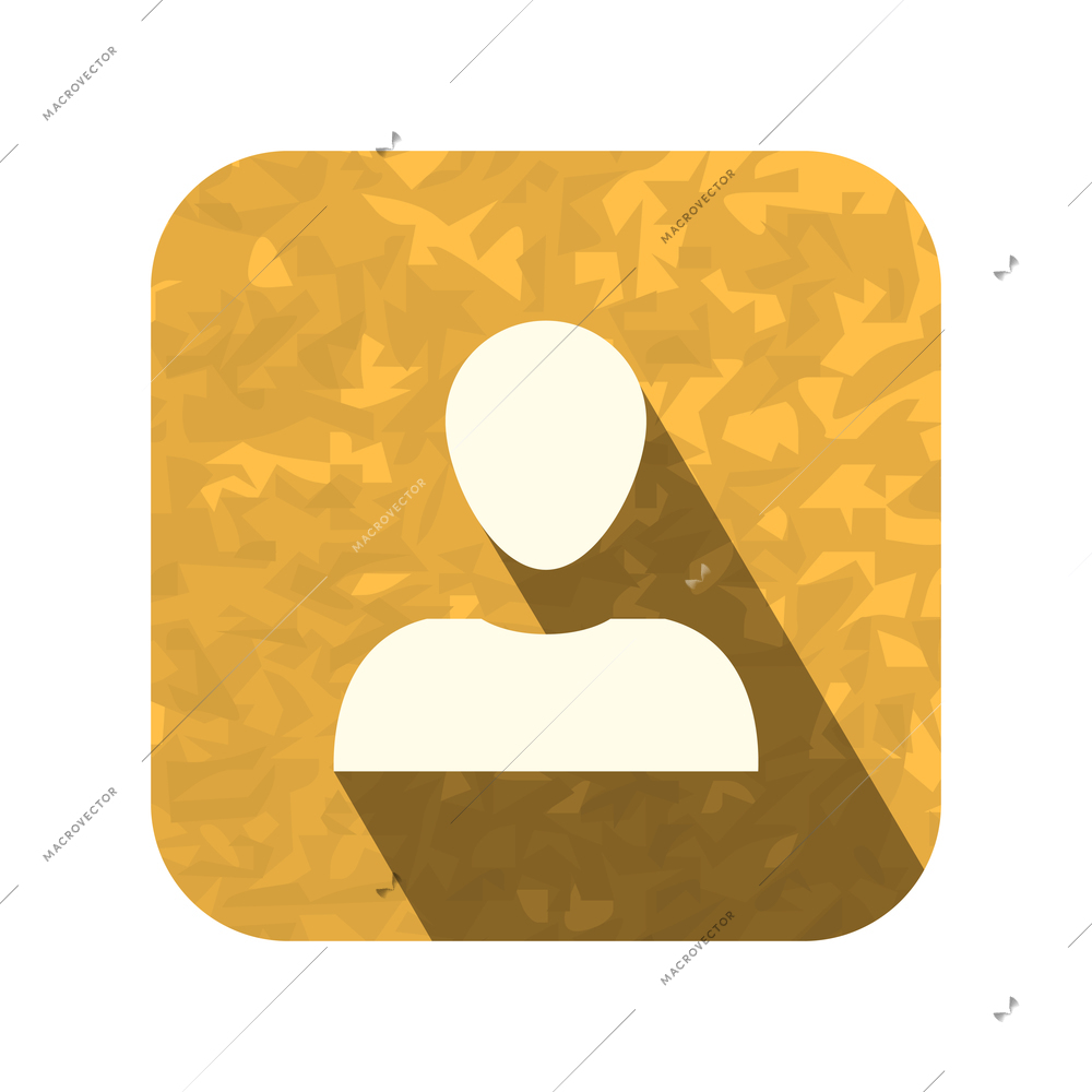 Media icons composition with contour social media icon of user on square grunge button background vector illustration