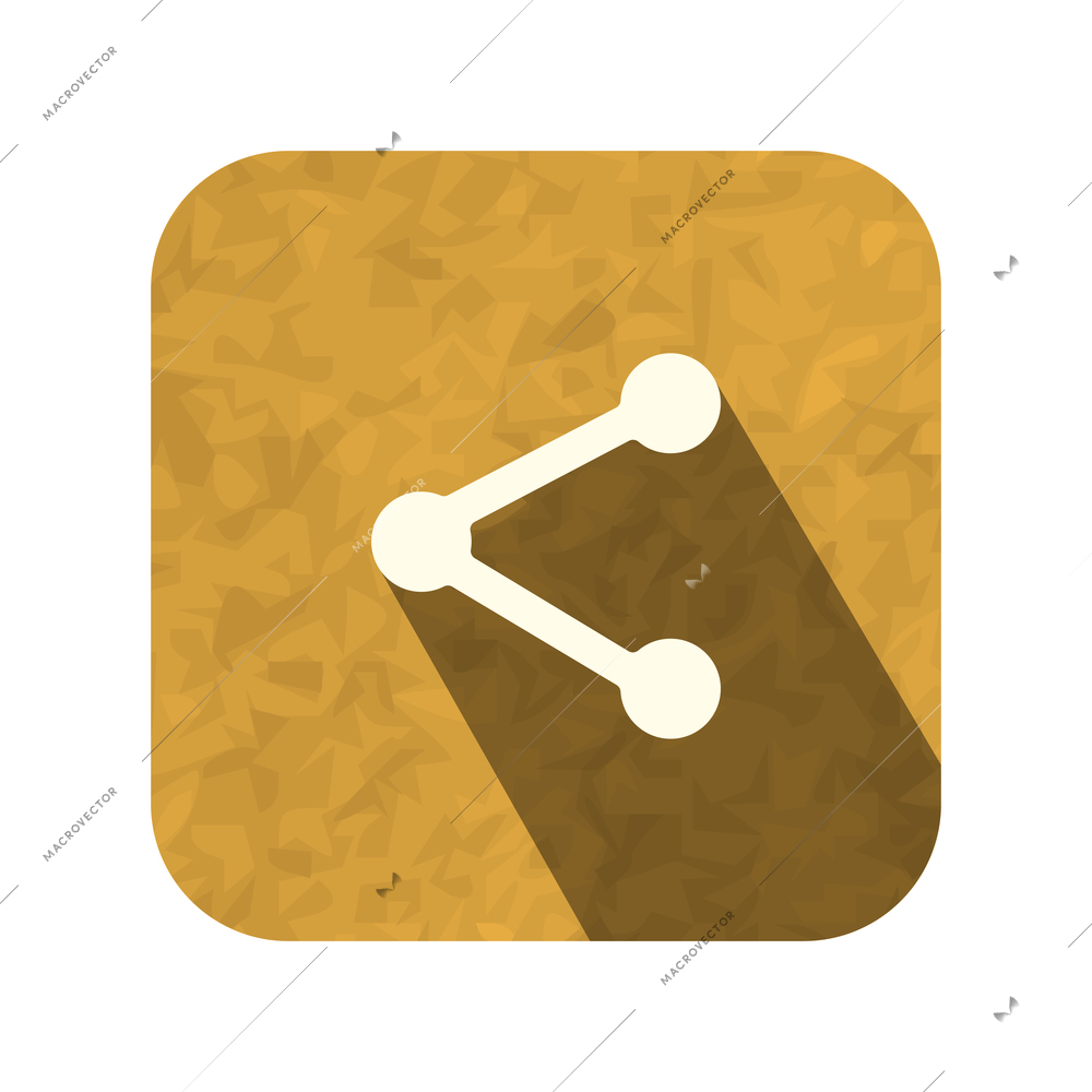 Media icons composition with contour social media icon of sharing on square grunge button background vector illustration