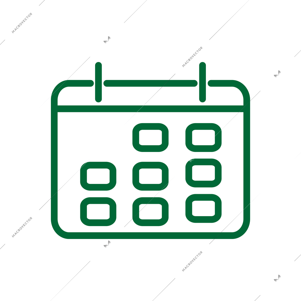 Media icons composition with contour social media icon of calendar vector illustration