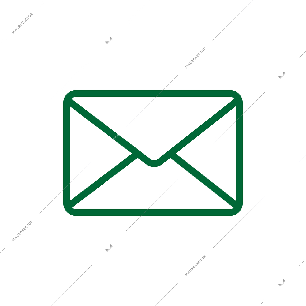 Media icons composition with contour social media icon of letter envelope vector illustration