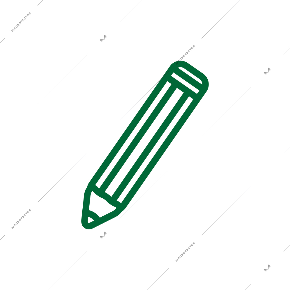 Media icons composition with contour social media icon of pencil symbol vector illustration
