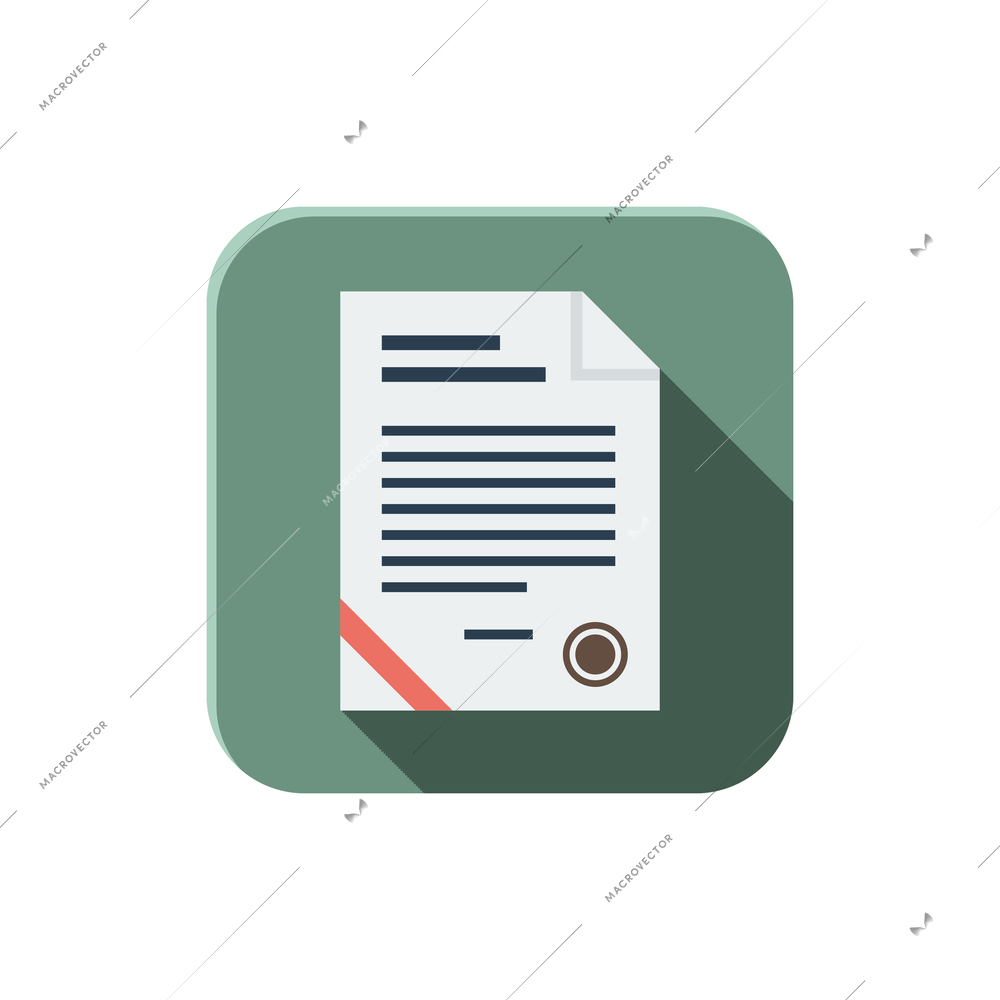 Social media composition with square shaped icon with document image vector illustration