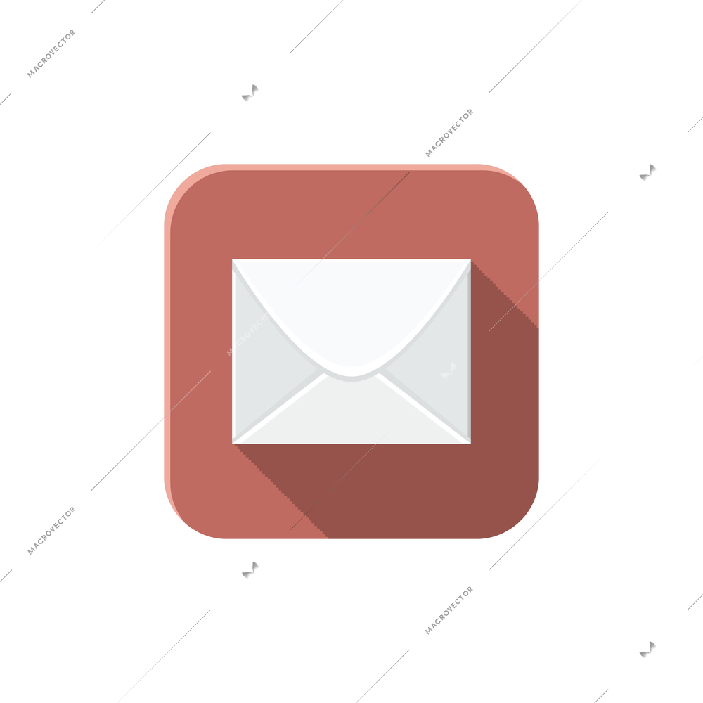 Social media composition with square shaped icon with letter envelope vector illustration