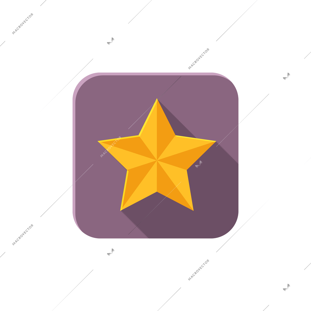 Social media composition with square shaped icon with golden star image vector illustration